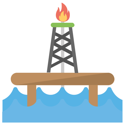piattaforma petrolifera Generic color fill icona