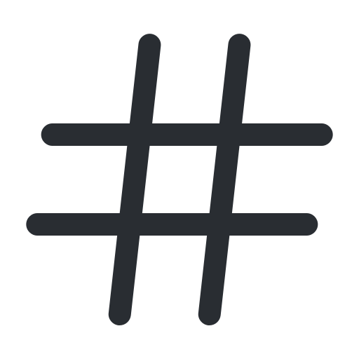 hashtag Generic black outline ikona