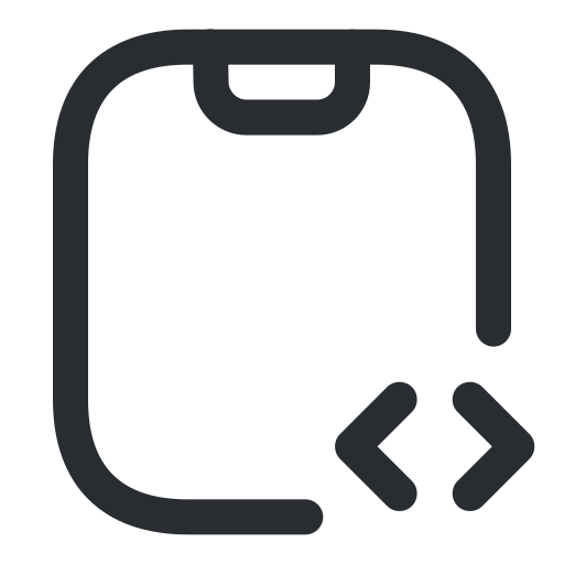 code Generic black outline icon