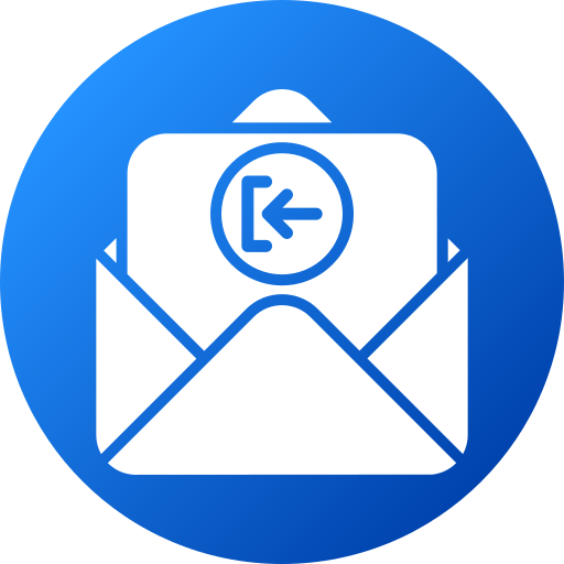 Receive mail Generic gradient fill icon