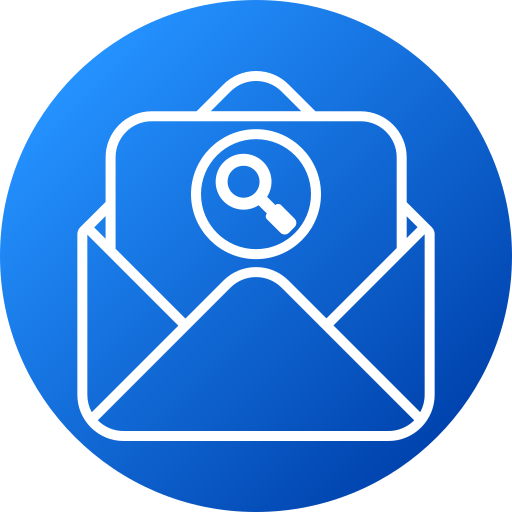 Search mail Generic gradient fill icon