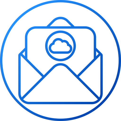 Cloud mail Generic gradient outline icon