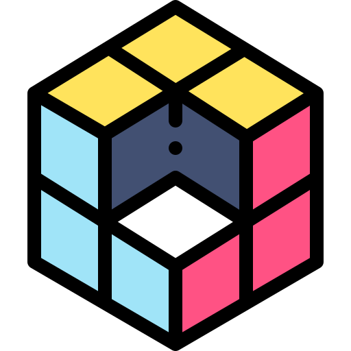 rubik Detailed Rounded Lineal color icon