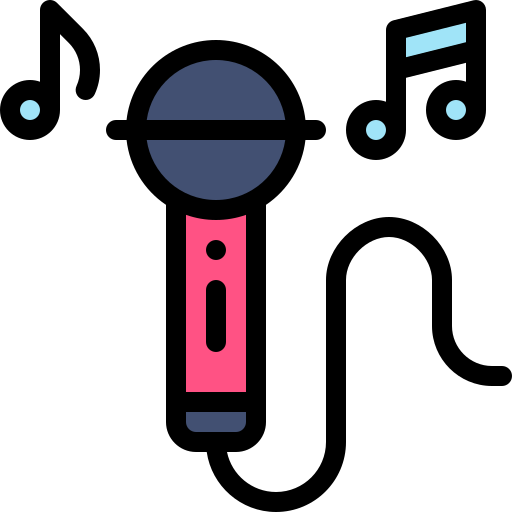 マイクロフォン Detailed Rounded Lineal color icon