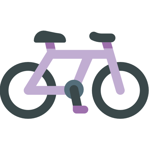Велосипед Kawaii Flat иконка