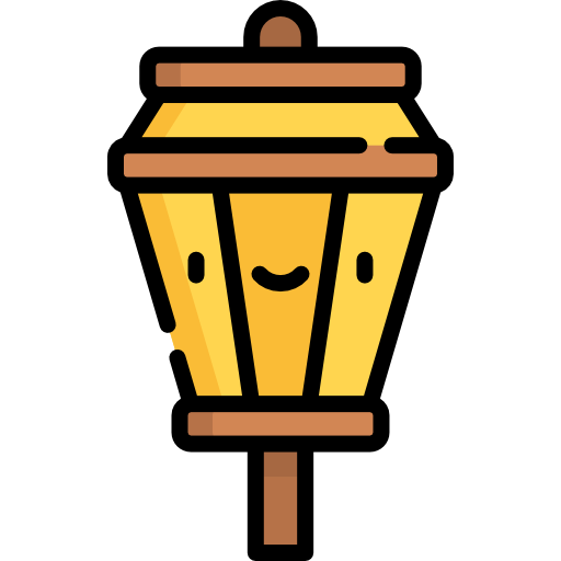 ランプ Kawaii Lineal color icon