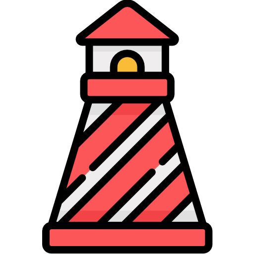 灯台 Kawaii Lineal color icon