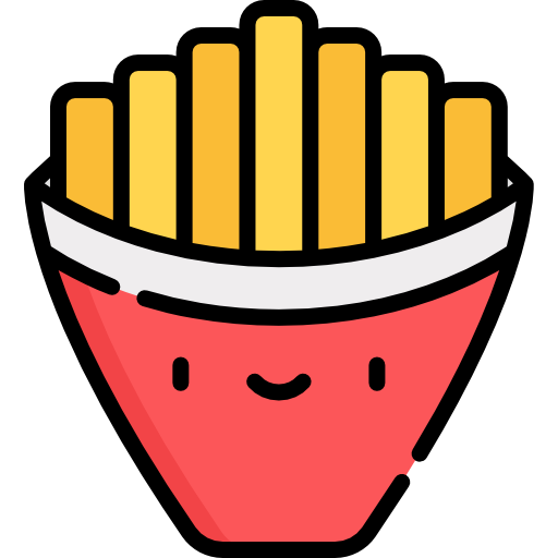 pommes frittes Kawaii Lineal color icon