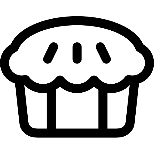 torta Basic Rounded Lineal Ícone