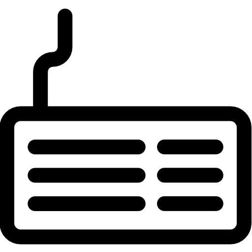 tastiera Basic Rounded Lineal icona