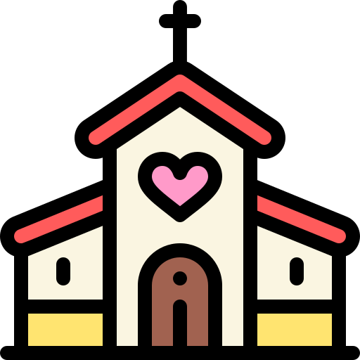 Church Detailed Rounded Lineal color icon