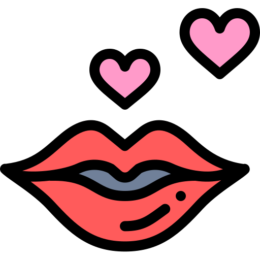 Kiss Detailed Rounded Lineal color icon