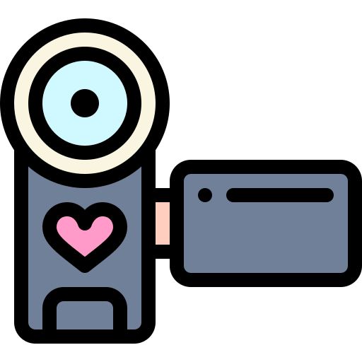 Camcorder Detailed Rounded Lineal color icon