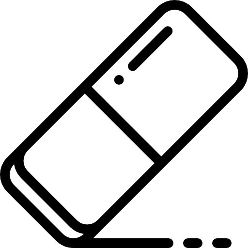 지우개 Detailed Rounded Lineal icon