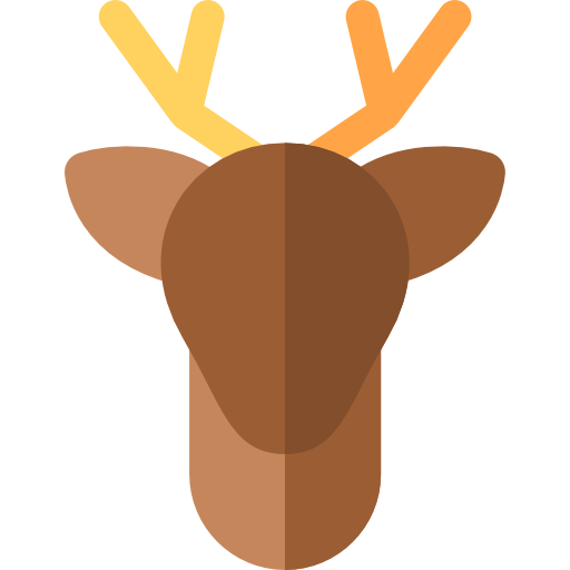 ciervo Basic Rounded Flat icono