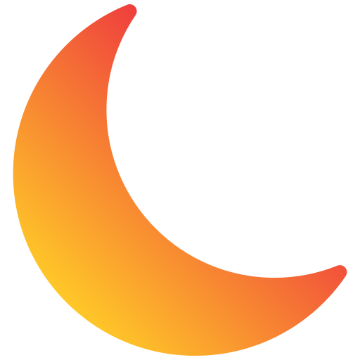Crescent moon Generic gradient fill icon