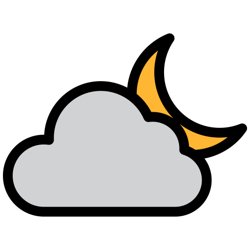 noche nublada Generic color lineal-color icono