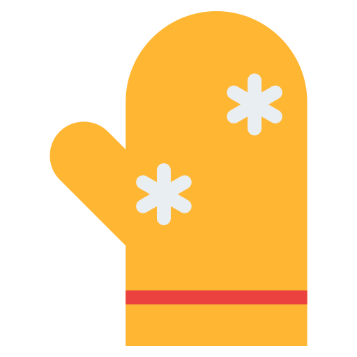rękawica zimowa Generic color fill ikona