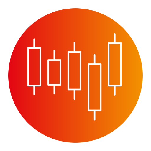 Candlestick chart Generic gradient fill icon
