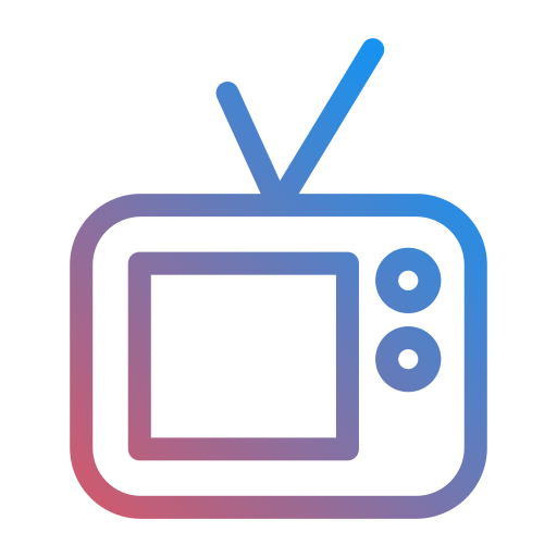 Телевидение Generic gradient outline иконка