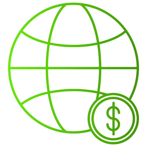 gospodarka światowa Generic gradient outline ikona