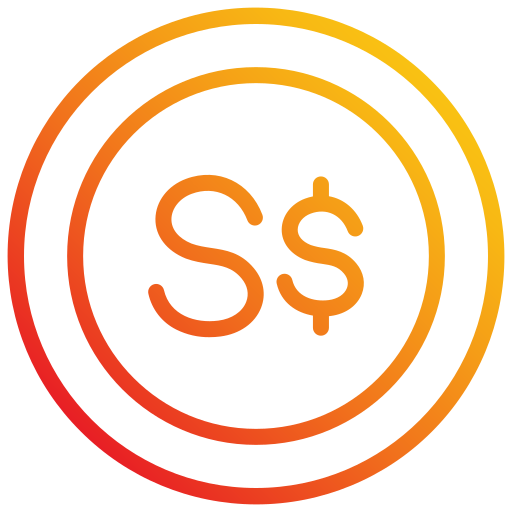 dolar singapurski Generic gradient outline ikona