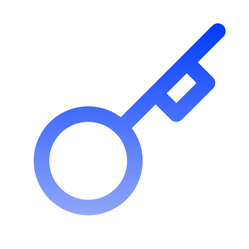 sleutel Generic gradient outline icoon