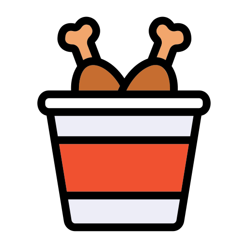 Chicken bucket Generic color lineal-color icon