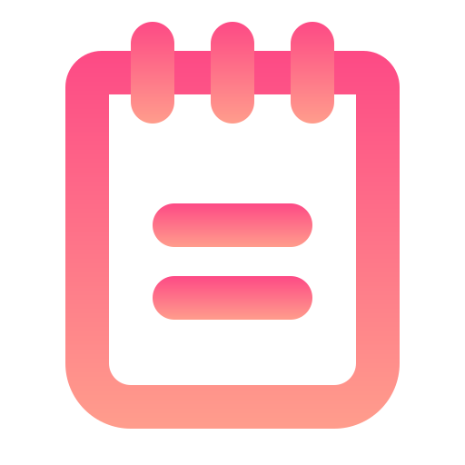 Notepad Generic gradient outline icon