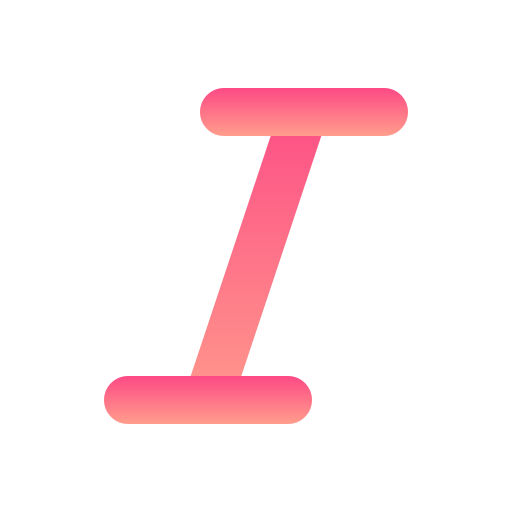 Italic Generic gradient outline icon