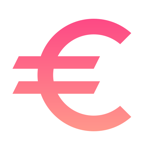 euro Generic gradient outline icoon