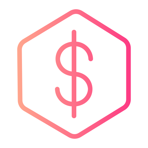 Dollar Generic gradient outline icon