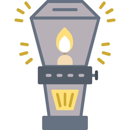 lámpara de decoración Generic color fill icono