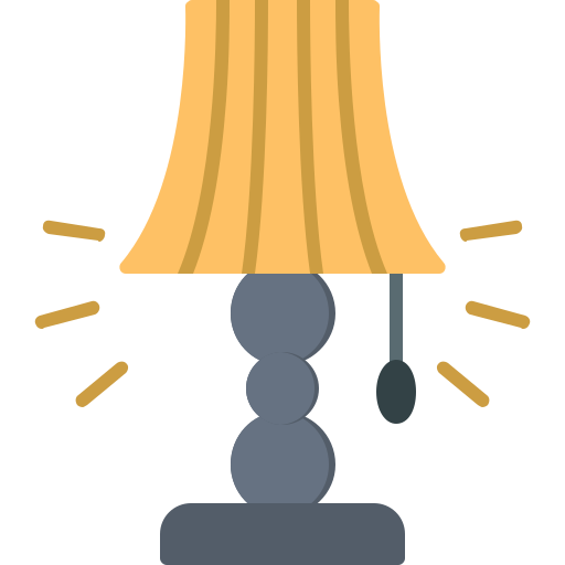 lâmpada de mesa Generic color fill Ícone