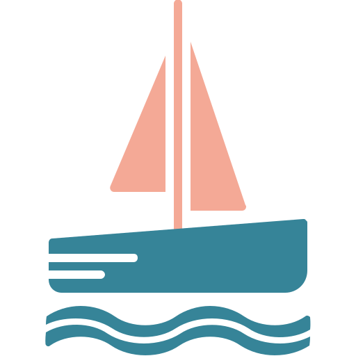 catamarán Generic color fill icono