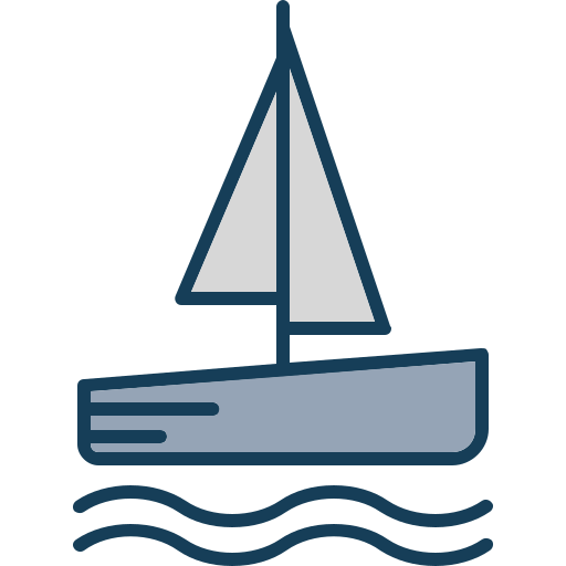 catamaran Generic color lineal-color icoon