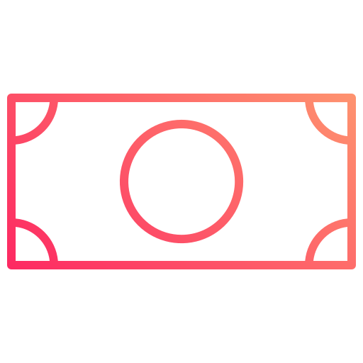 contant geld Generic gradient outline icoon