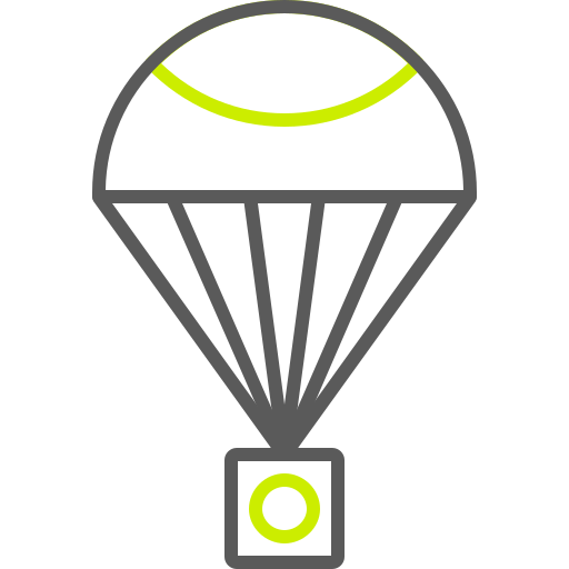 parachute Generic color outline Icône