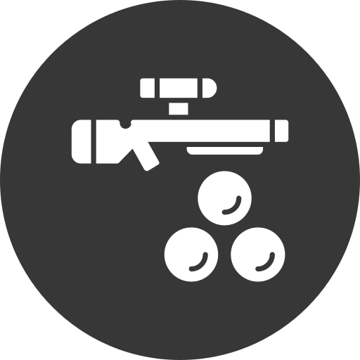 pistola per paintball Generic black fill icona