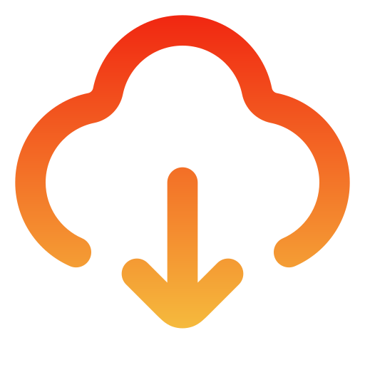 cloud-download Generic gradient outline icon