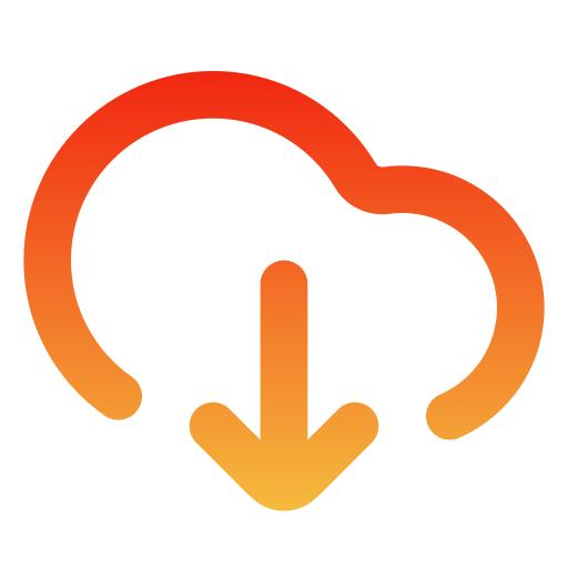 cloud-download Generic gradient outline icon