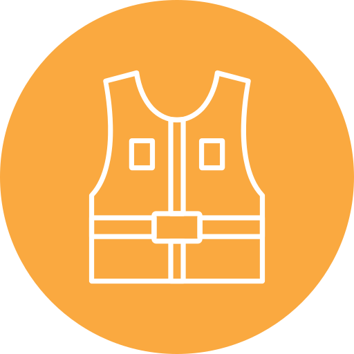 High visibility vest Generic color fill icon