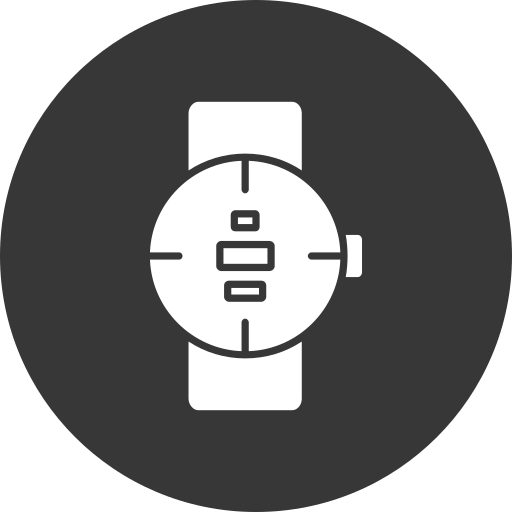 zegarek do nurkowania Generic black fill ikona