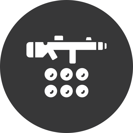 pistolet do paintballa Generic black fill ikona