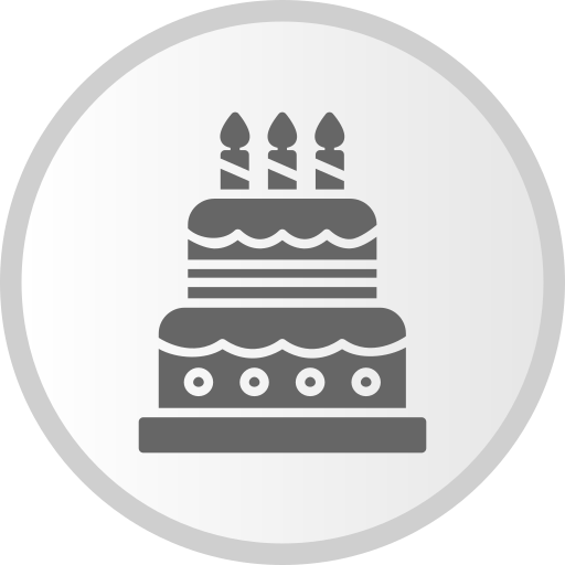 torta di compleanno Generic gradient fill icona