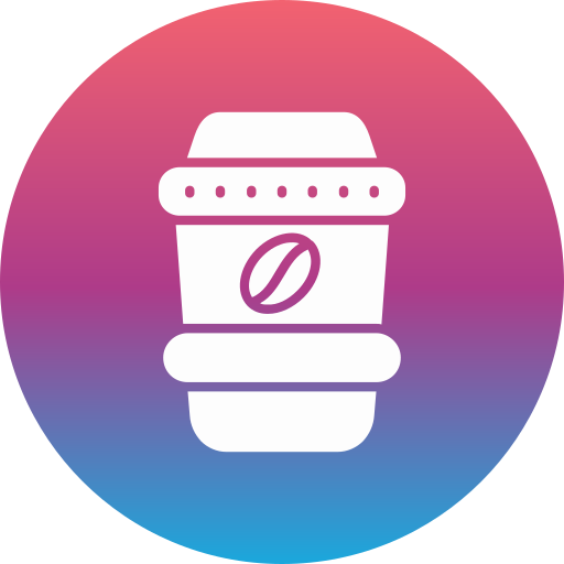 taza de café Generic gradient fill icono