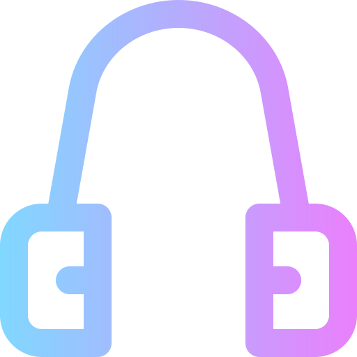 Headphones Super Basic Rounded Gradient icon