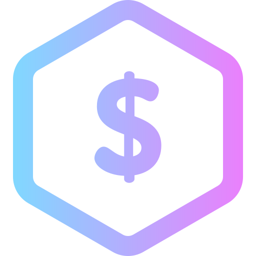 dollar Super Basic Rounded Gradient icoon