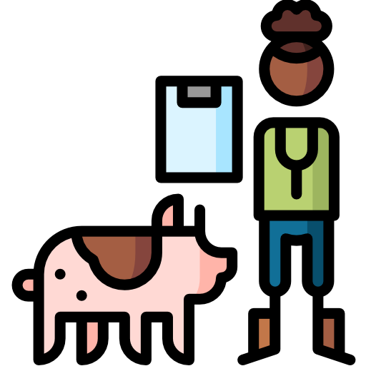 Veterinarian Puppet Characters Lineal Color icon