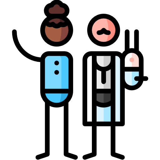 tierarzt Puppet Characters Lineal Color icon